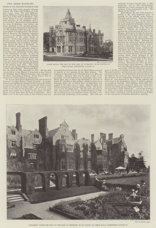 Two Irish Mansions Visited by the Duke and Duchess of York by English Photographer