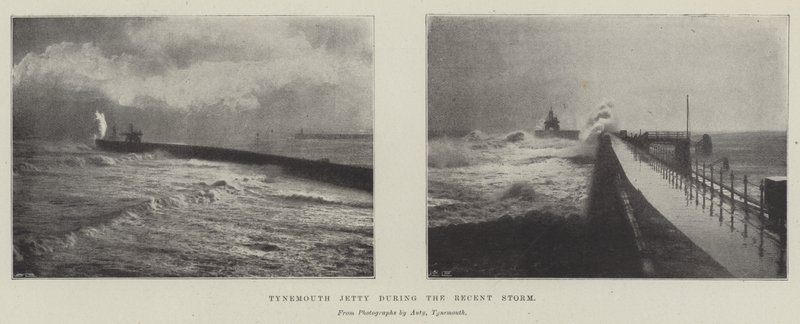 Tynemouth Jetty during the Storm by English Photographer
