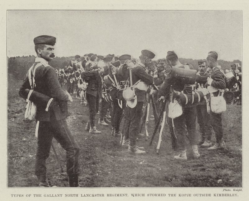 Types of the Gallant North Lancaster Regiment, Which Stormed the Kopje Outside Kimberley by English Photographer