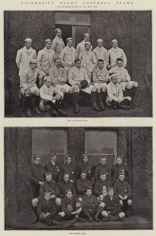 University Rugby Football Teams by English Photographer