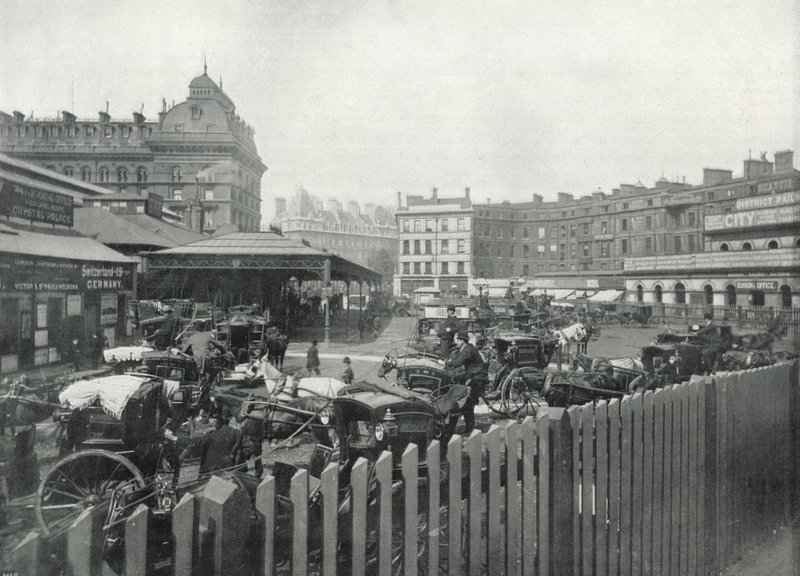 Victoria Station, General View of the Station Yard by English Photographer