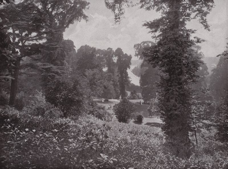 View from the Terrace Gardens, Richmond, looking Up-Stream by English Photographer