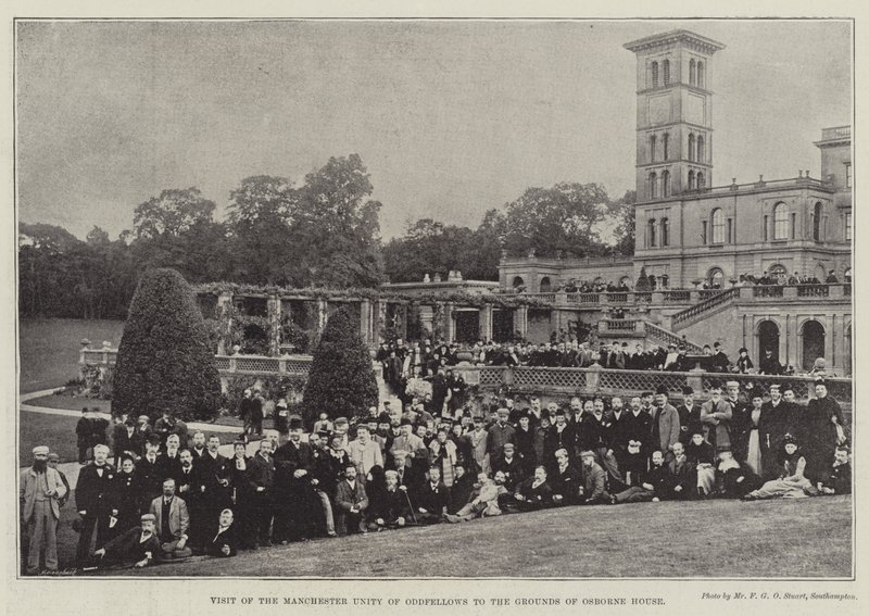 Visit of the Manchester Unity of Oddfellows to the Grounds of Osborne House by English Photographer