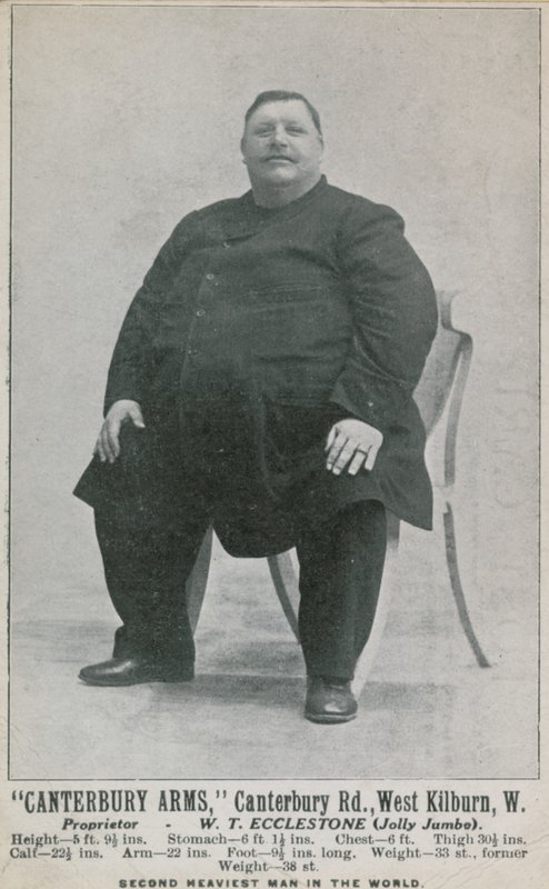 W T Ecclestone - Jolly Jumbo; the second heaviest man in the world by English Photographer