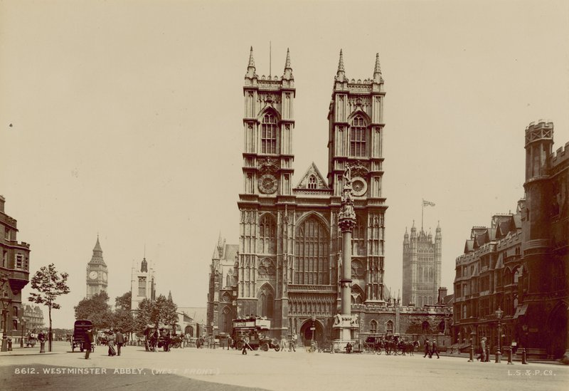 West front of Westminster Abbey by English Photographer