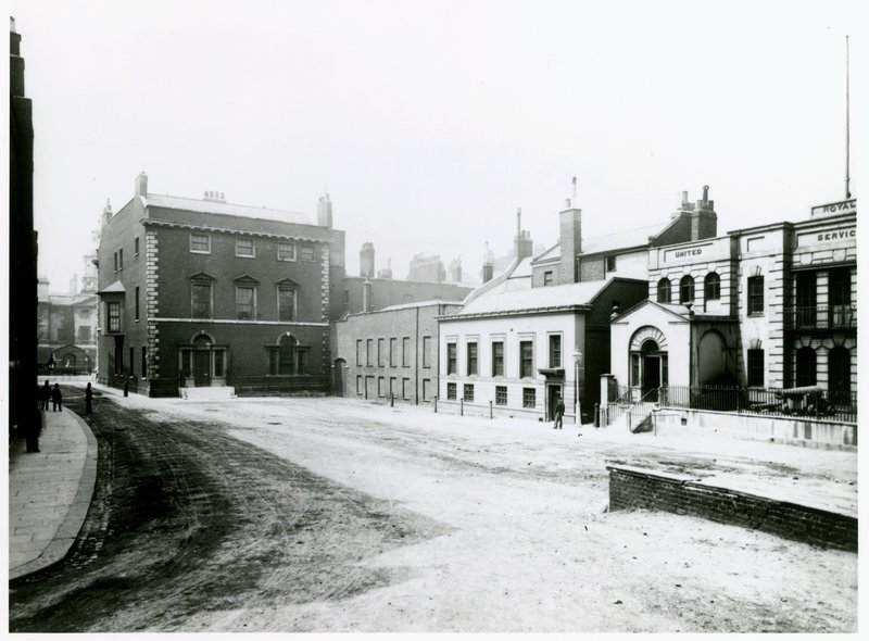 Whitehall Court or Yard, Vanbrugh House, demolished 1898 by English Photographer