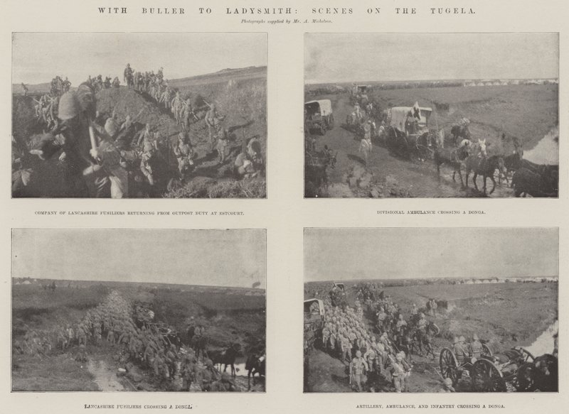With Buller to Ladysmith, Scenes on the Tugela by English Photographer