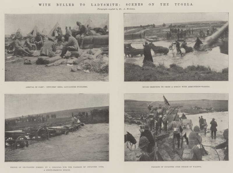 With Buller to Ladysmith, Scenes on the Tugela by English Photographer