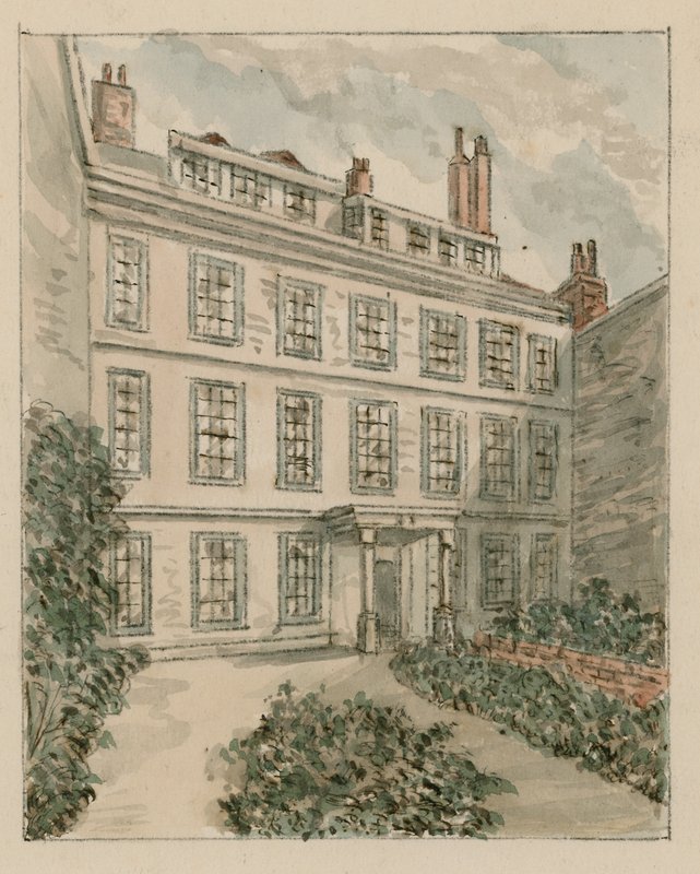 10 Nevills Court, Fetter Lane, Holborn, from a sketch in 1890 by English School