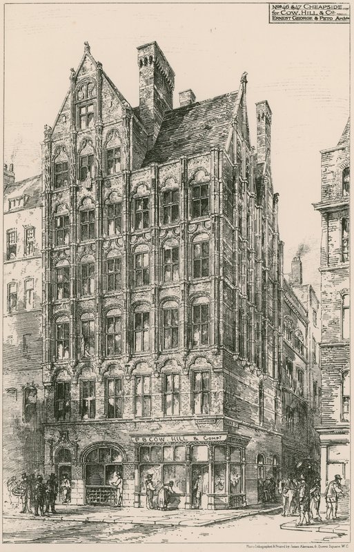 46-47 Cheapside; Ernest George & Peto, architects by English School