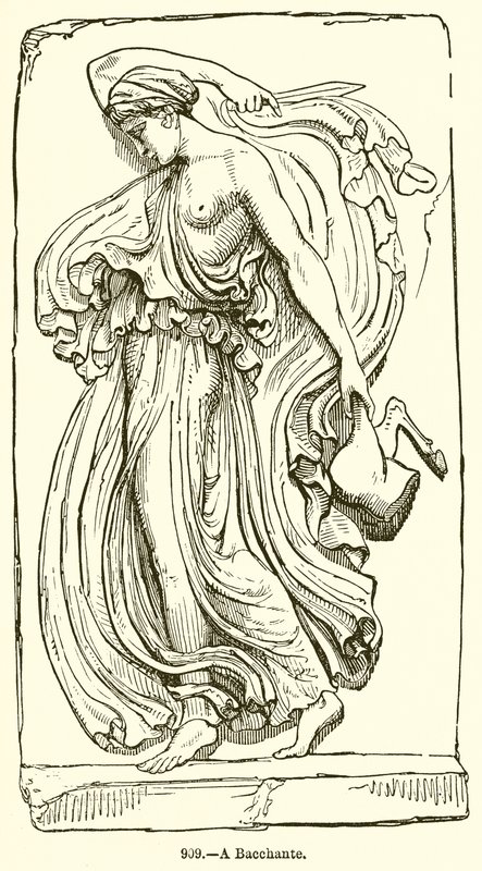 A Bacchante by English School