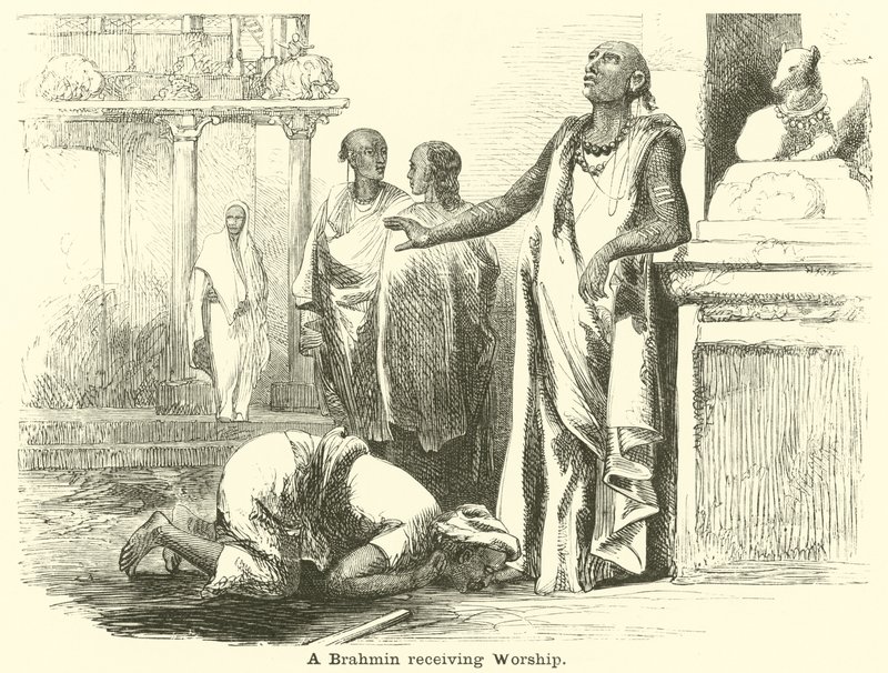 A Brahmin Receiving Worship by English School