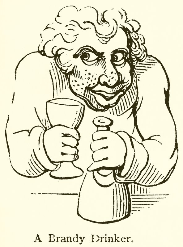 A Brandy Drinker by English School