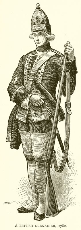 A British Grenadier, 1782 by English School