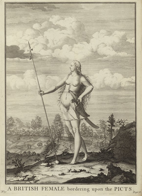 A British female bordering upon the Picts by English School
