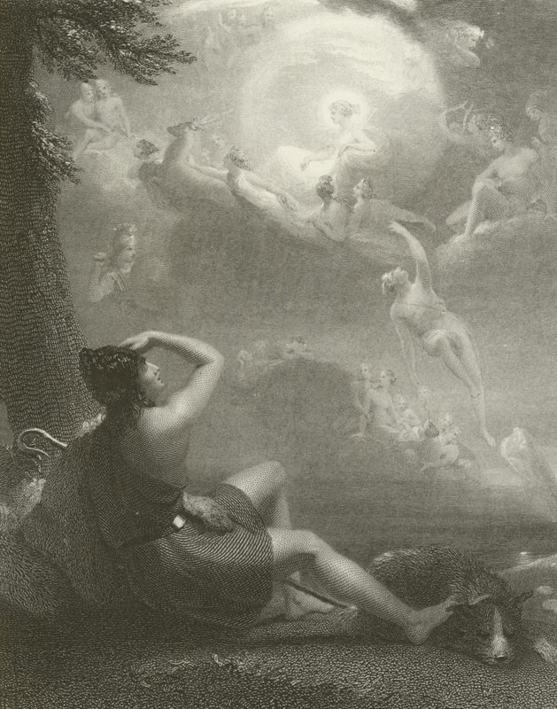 A Chaldean Peasant, Contemplating the Heavenly Bodies by English School