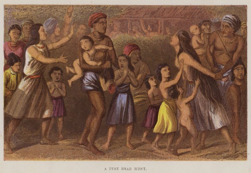A Dyak head hunt by English School