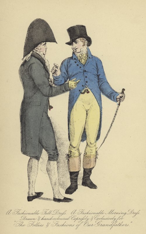 A Fashionable Full Dress, A Fashionable Morning Dress by English School