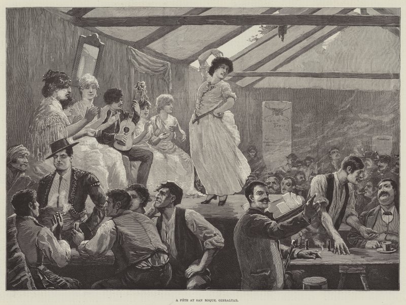 A Fete at San Roque, Gibraltar by English School