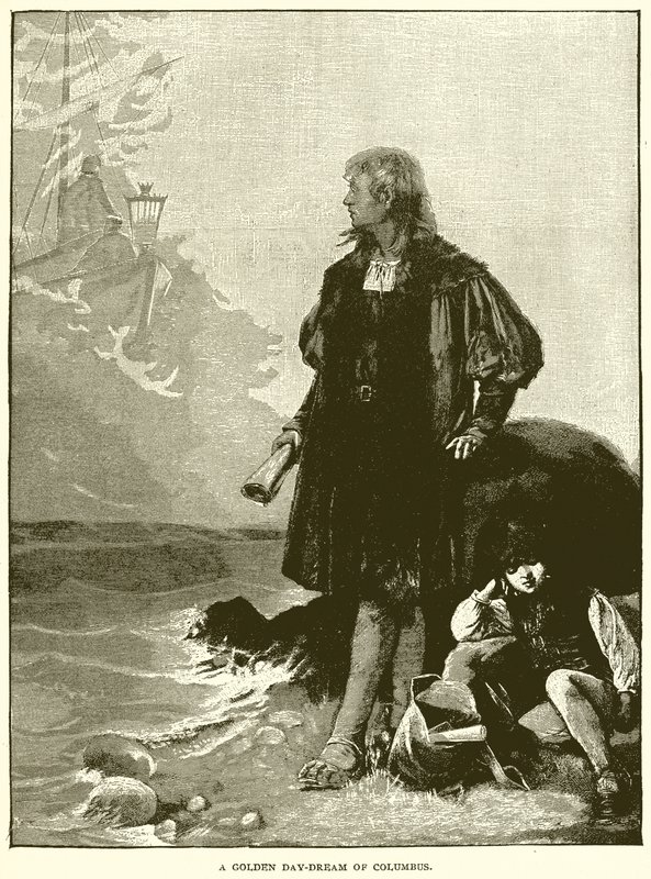 A Golden Day-Dream of Columbus by English School
