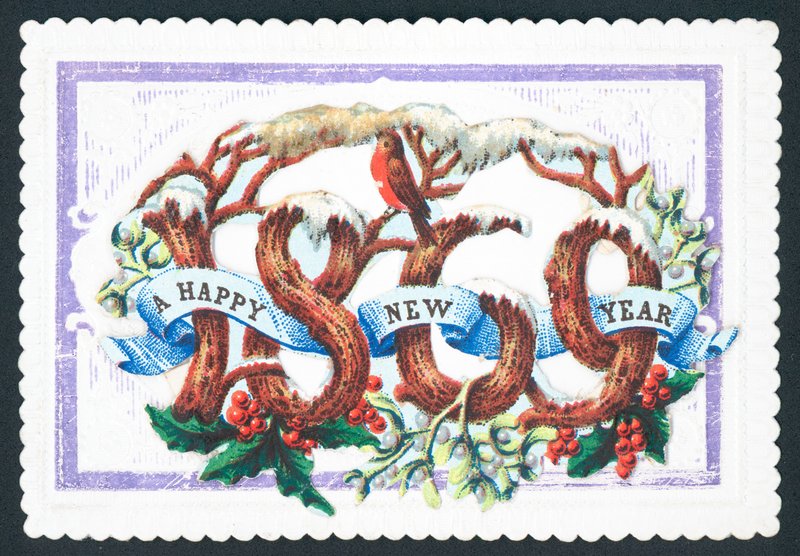 A Happy New Year 1869 by English School