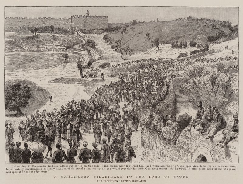 A Mahomedan Pilgrimage to the Tomb of Moses by English School