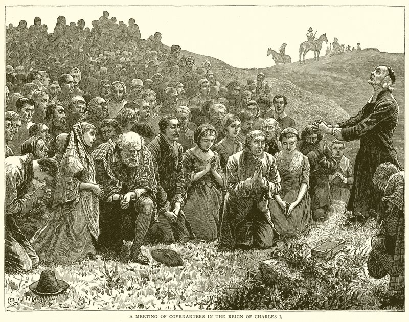 A Meeting of Covenanters in the Reign of Charles I by English School
