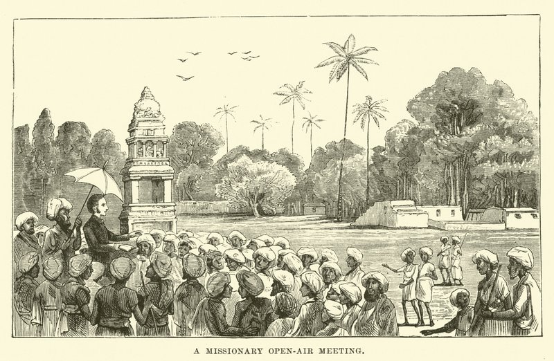 A Missionary Open-air Meeting by English School
