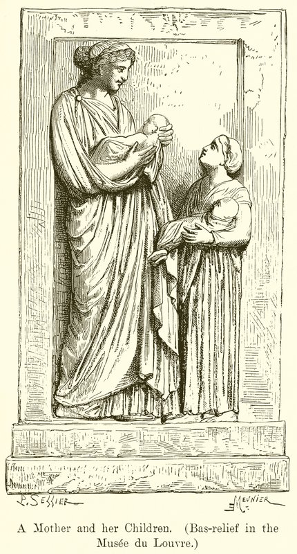 A Mother and her Children by English School