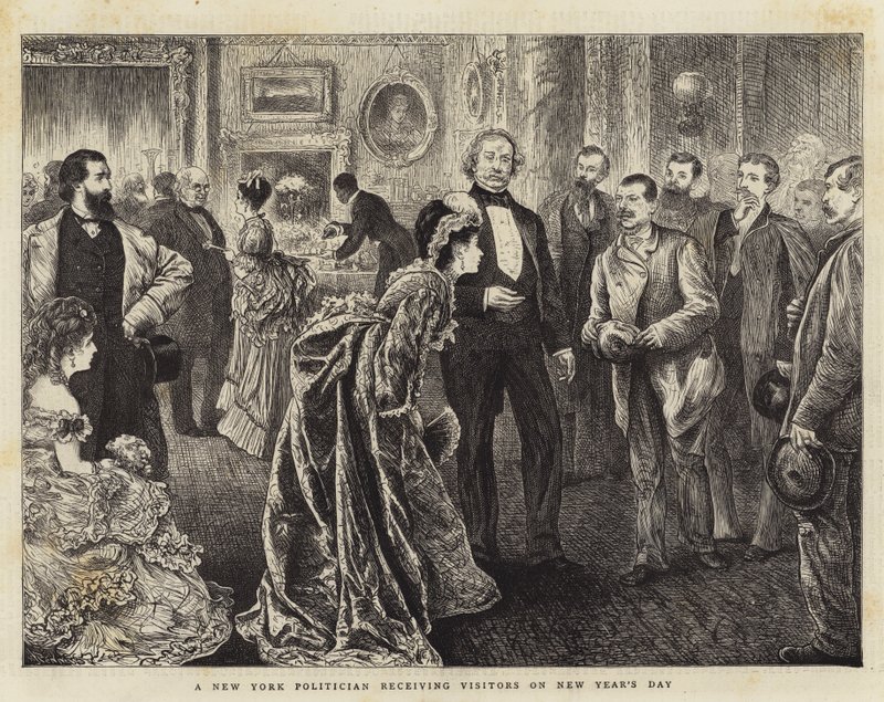 A New York Politician receiving Visitors on New Year