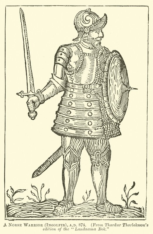 A Norse Warrior, Ingolfir, AD 874 by English School
