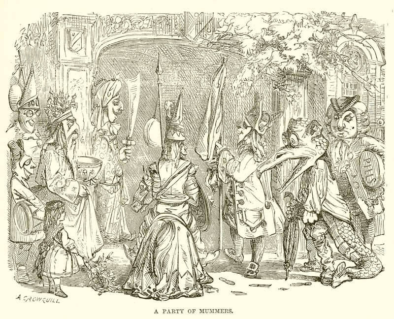 A Party of Mummers by English School