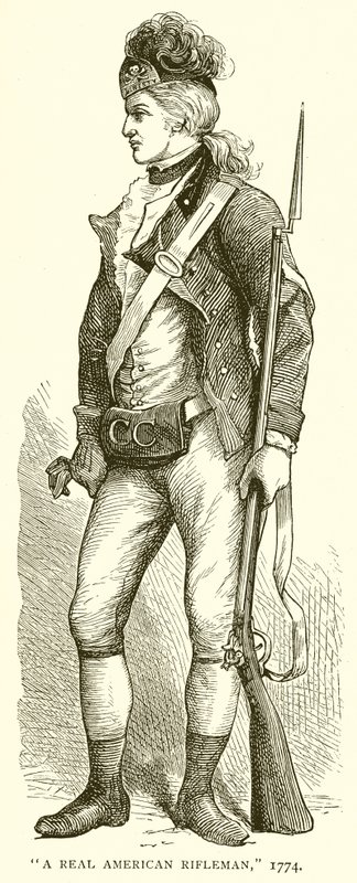 A Real American Rifleman, 1774 by English School