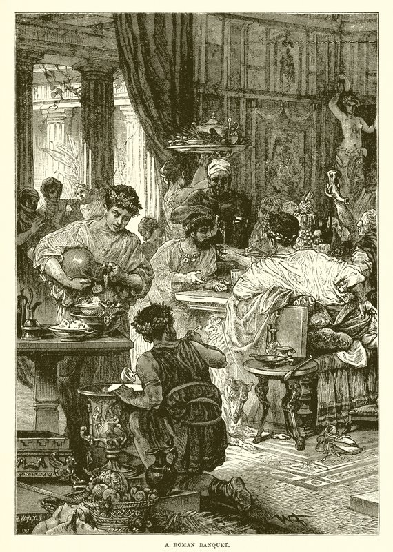 A Roman Banquet by English School