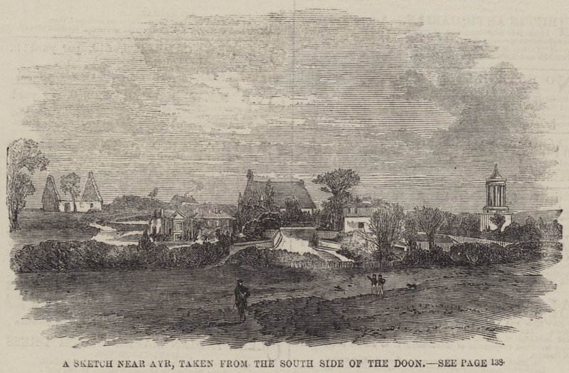 A Sketch near Ayr, taken from the South Side of the Doon by English School