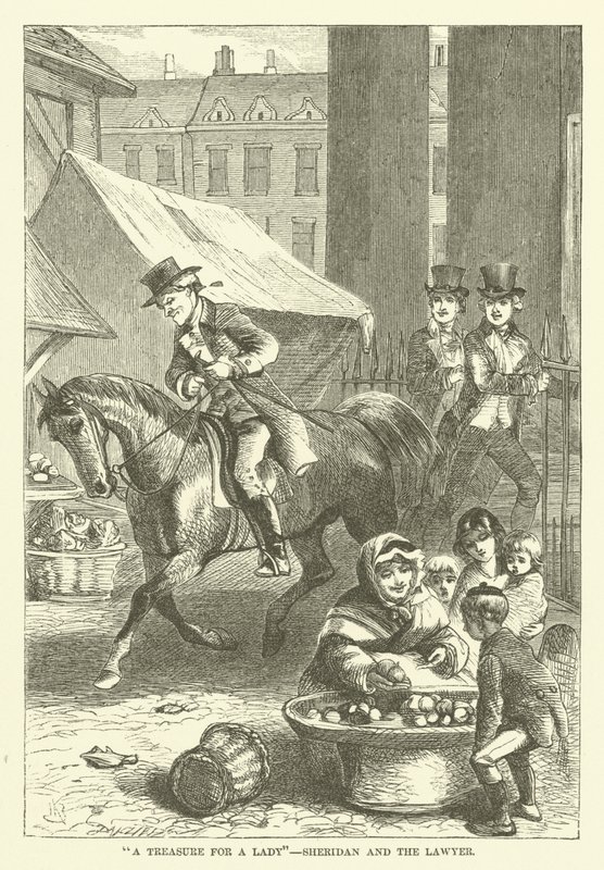 A Treasure for a Lady - Sheridan and the Lawyer by English School
