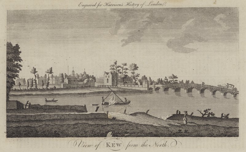A View of Kew from the North by English School