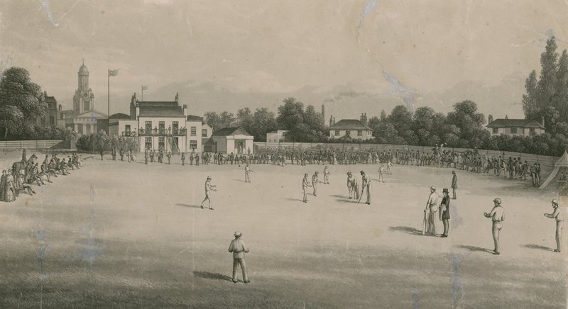 A Cricket Match by English School