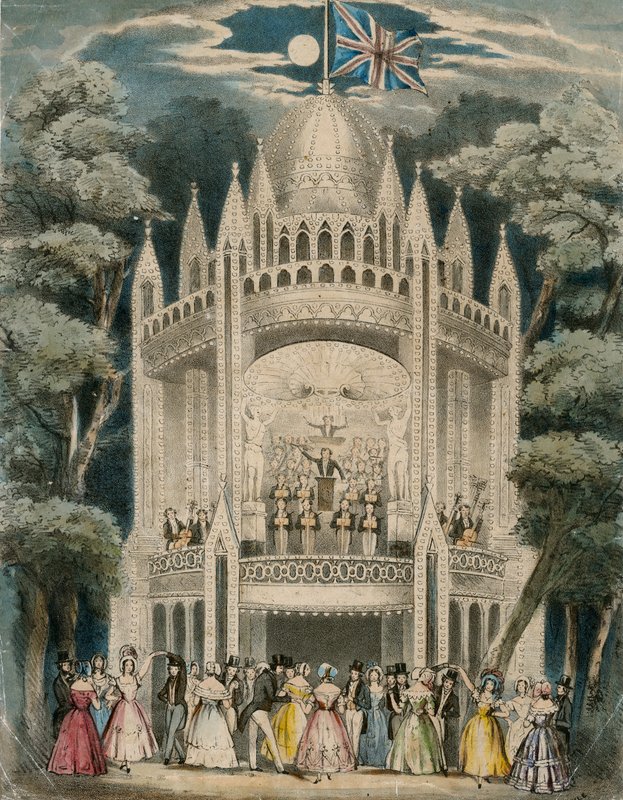 A Dance at Vauxhall Gardens, London by English School