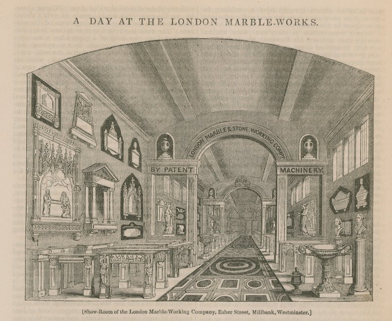 A Day at the London Marbleworks by English School