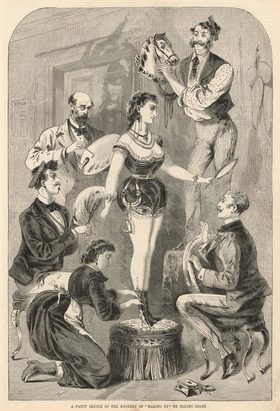 A Fancy Sketch of the Mystery of Making Up on Boxing Night by English School