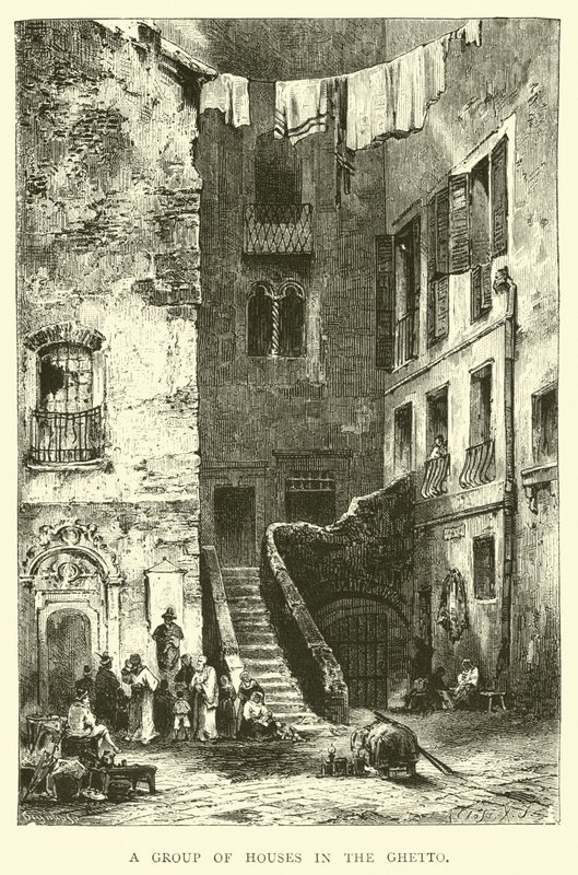 A group of houses in the Ghetto by English School
