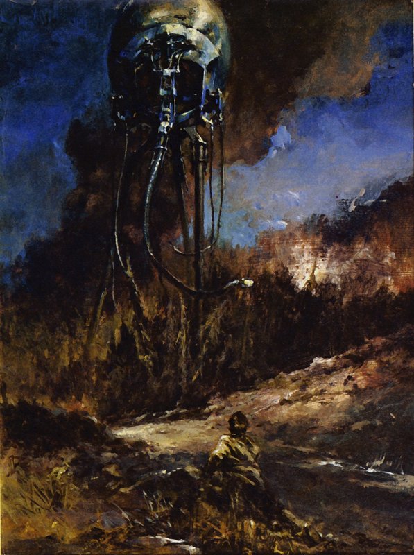 A monstrous tripod, higher than many houses, striding over the young pine trees by English School