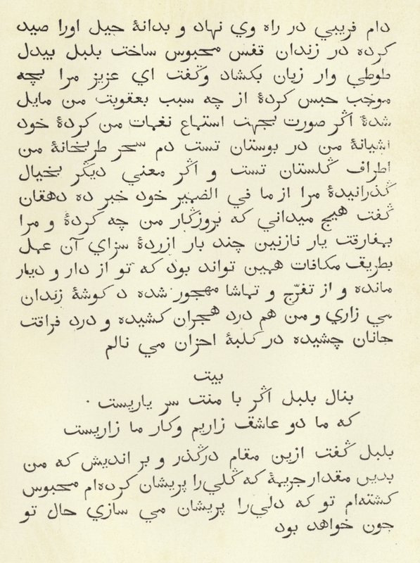 A page from a Persian Grammar by English School