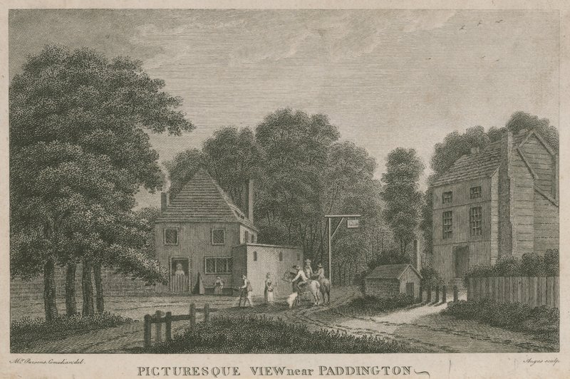 A picturesque view near Paddington, Middlesex by English School