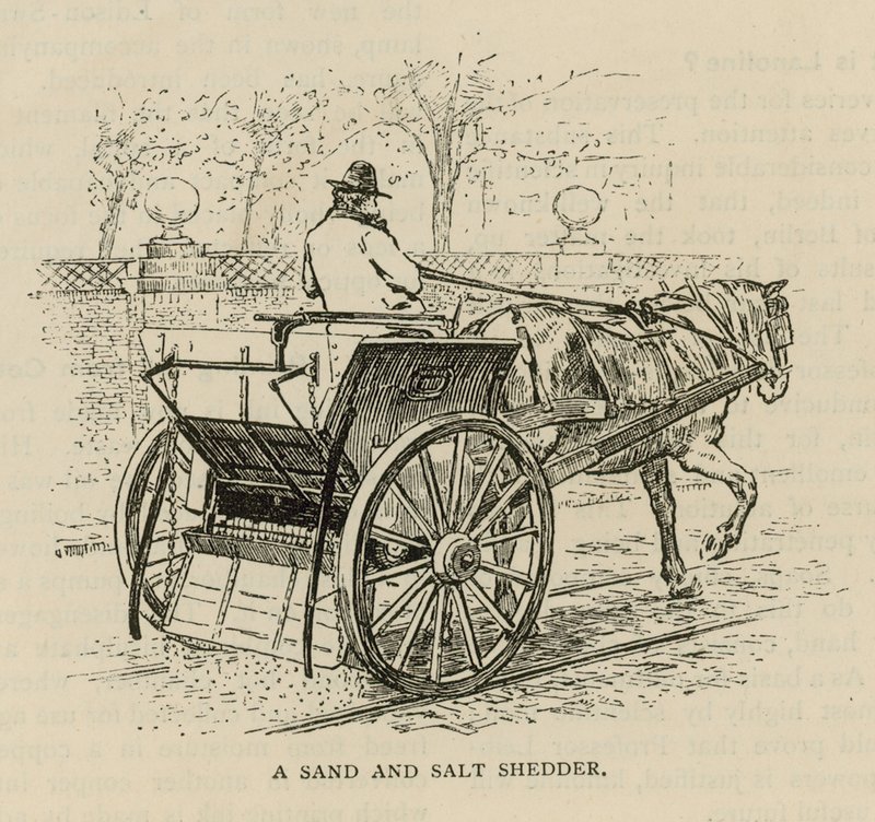 A sand and salt shedder by English School