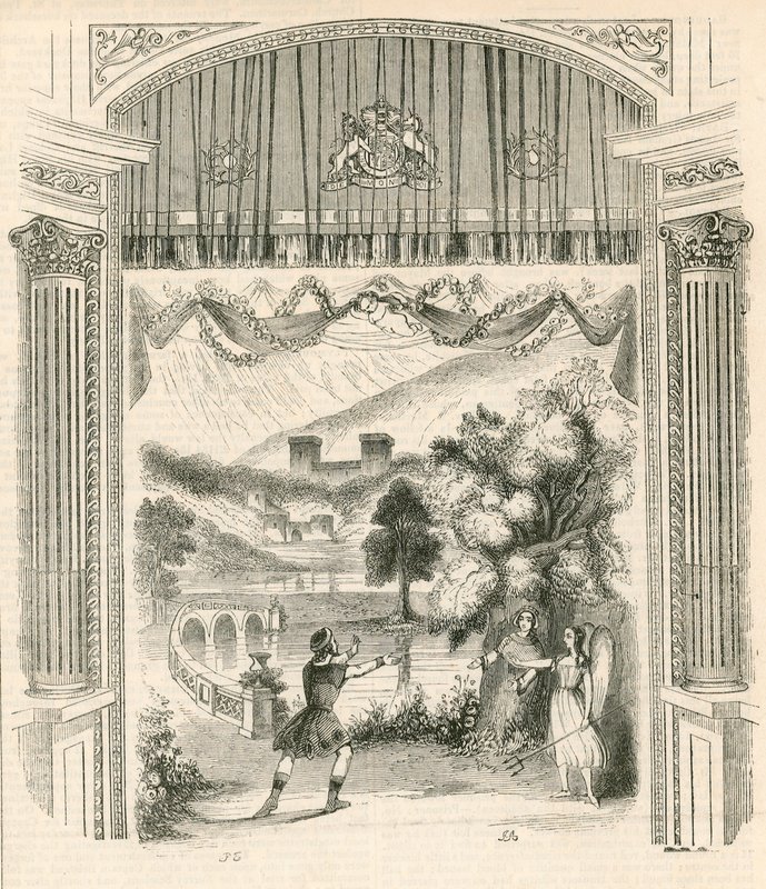 A scene from the play King Arthur, Drury Lane Theatre, London by English School