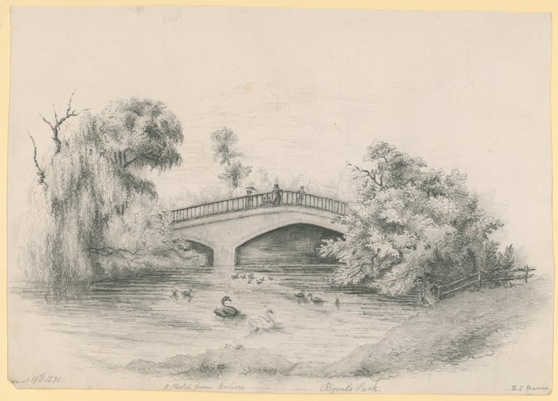 A Sketch from Nature, Regents Park by English School