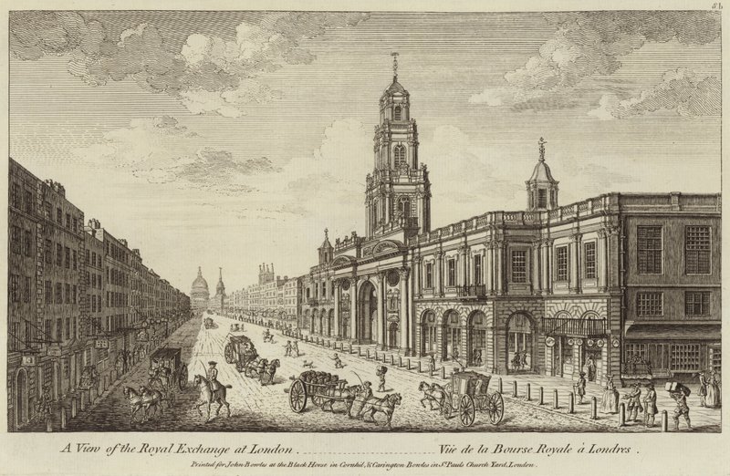 A View of the Royal Exchange at London by English School