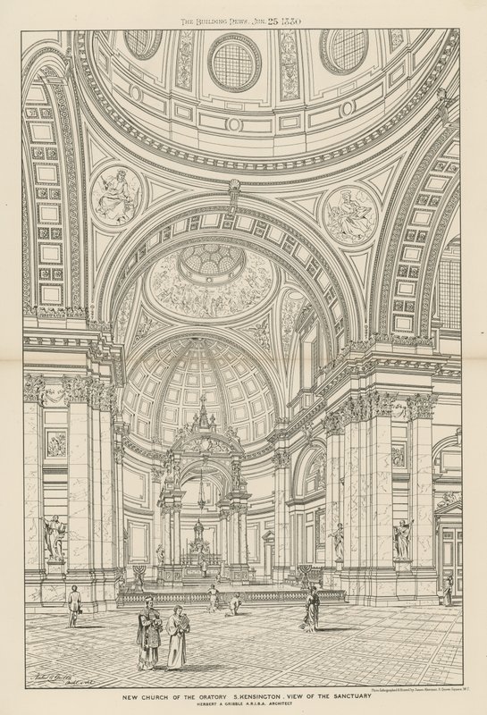 A View of the Sanctuary at the New Church of the Oratory by English School